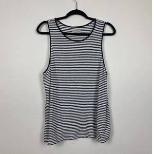 Outerknown Striped Linen Sleeveless Tank Large